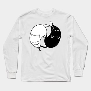 Yin Yang Cat Sisters Long Sleeve T-Shirt